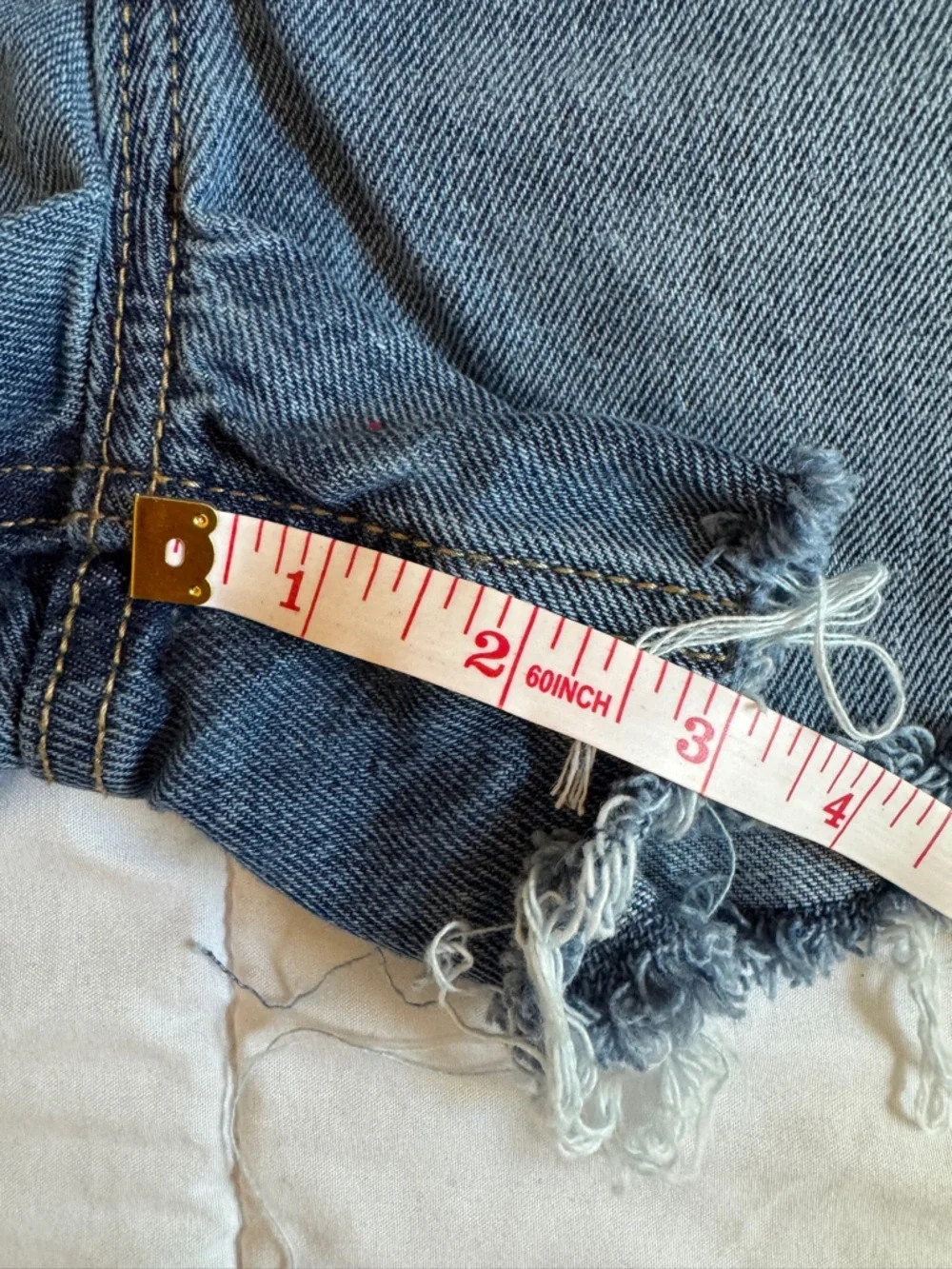 Old Navy Womens High Rise Slouchy Straight Denim Cut Off Shorts Size 6 Blue Wash